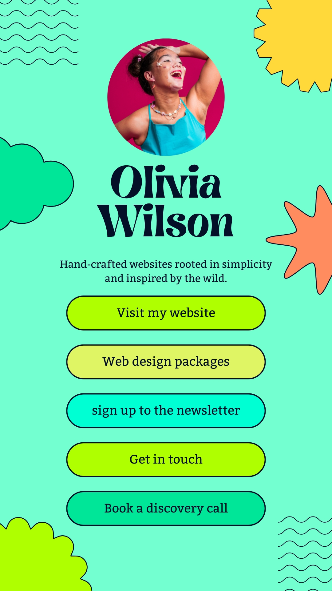 Screenshot of biolink page examples